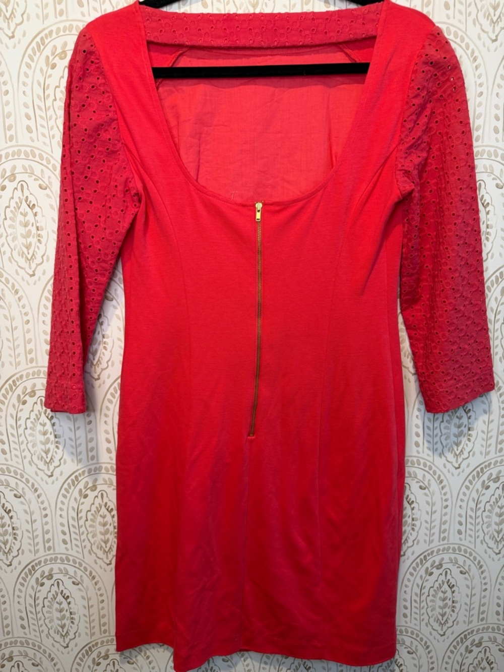 Anthropologie Tabitha Sample Eyelit Dress size 4 Red/Pink Brand NWT - Picture 3 of 8